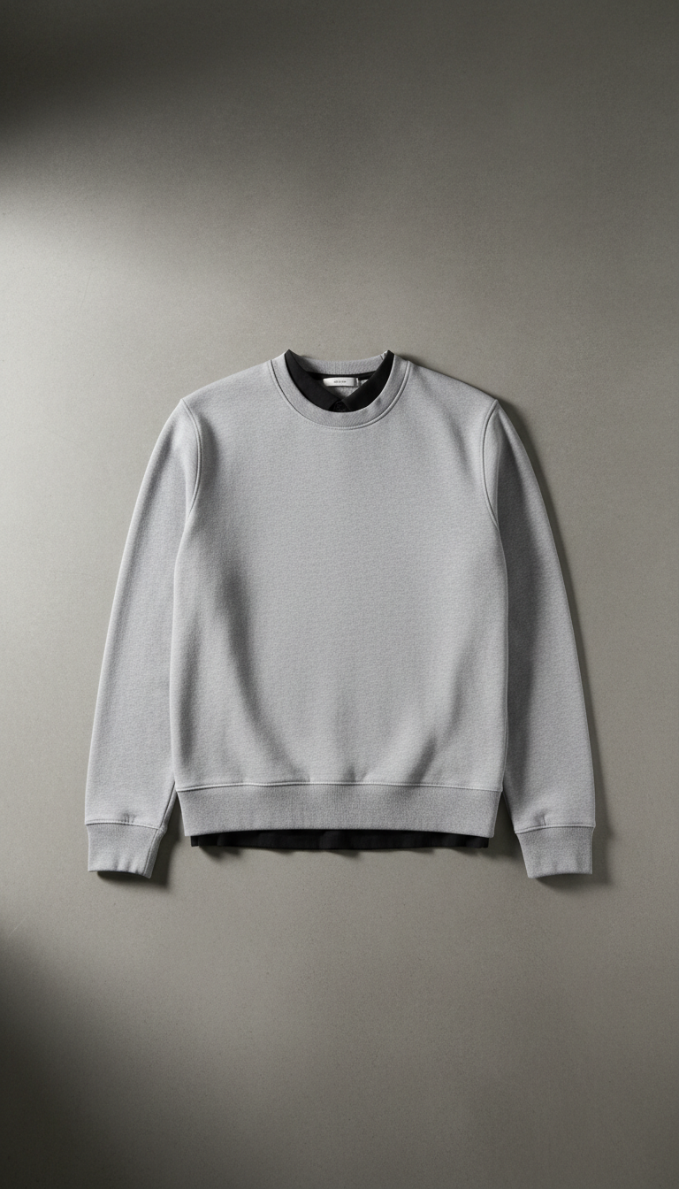 Cloud Grey Layered Crewneck