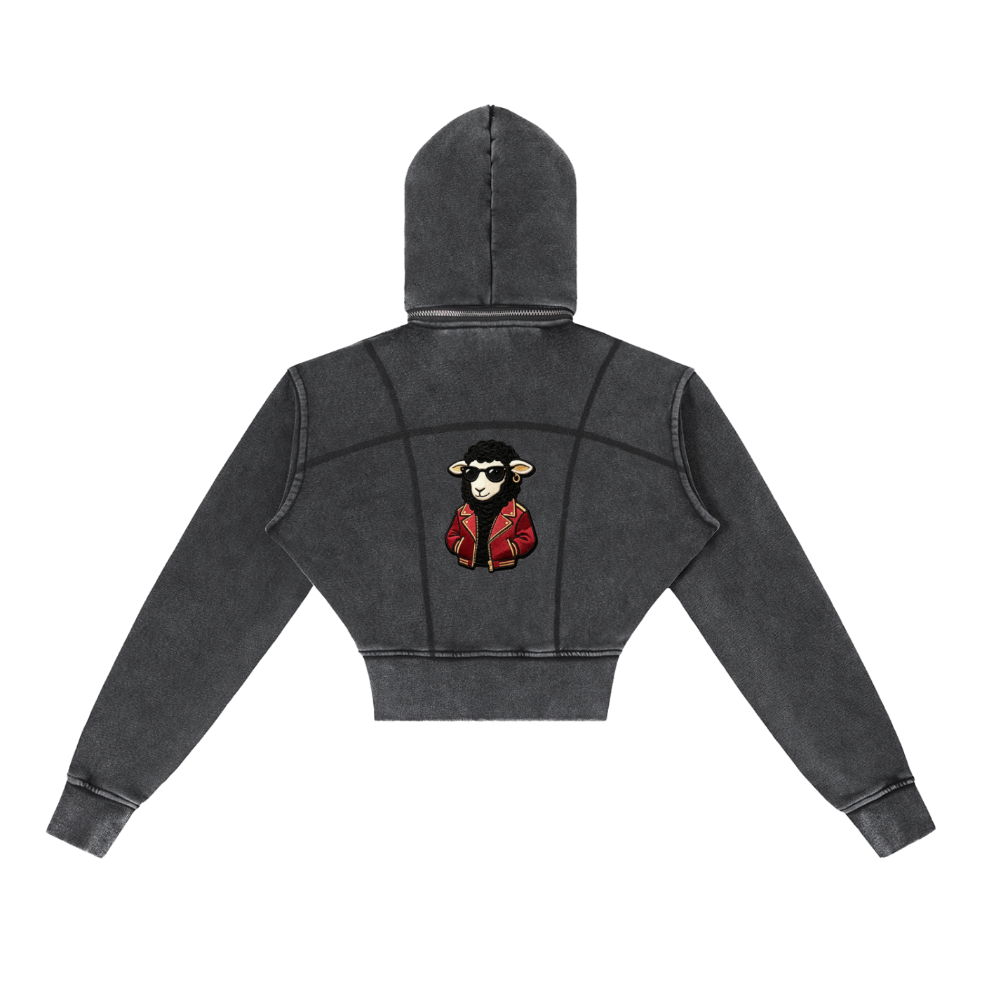Vintage Washed Cropped Fleece Hoodie -UPGRADED